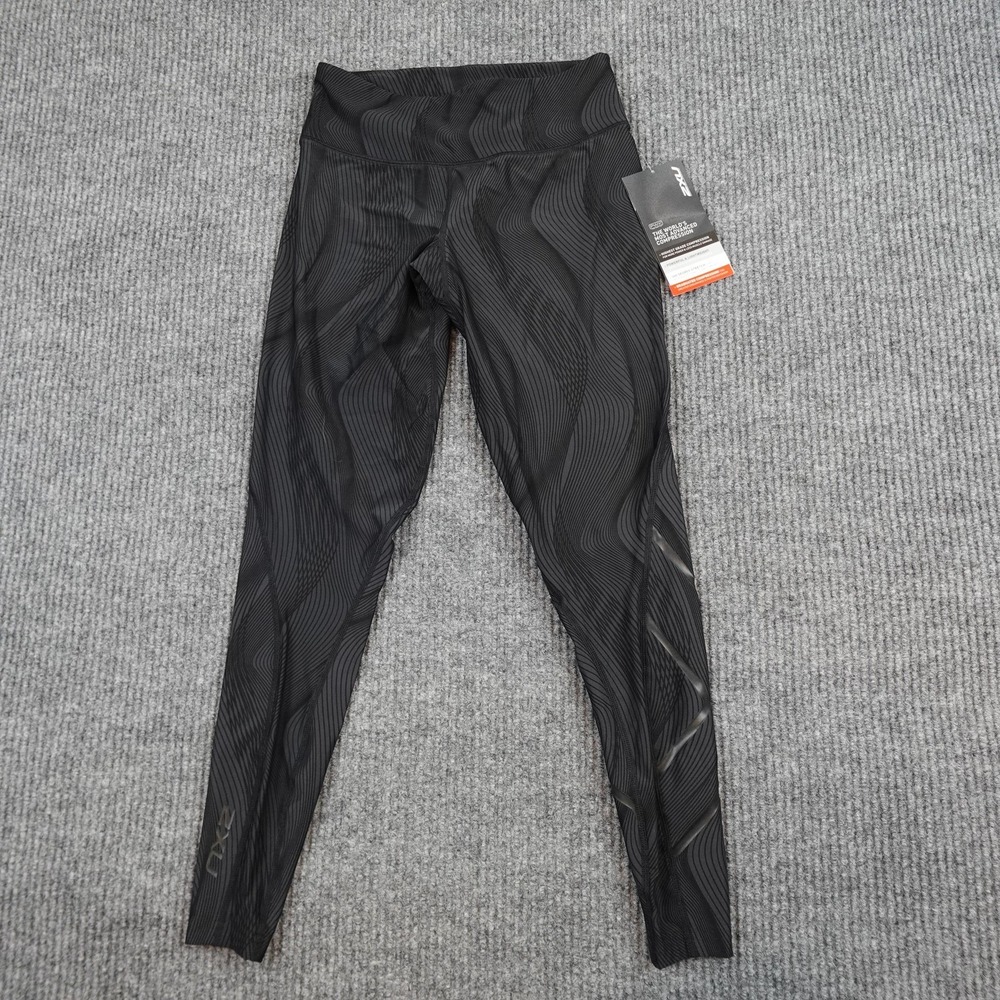 2XU Leggings Womens XS Black PWX Mid Rise Compression Tight Running Athletic